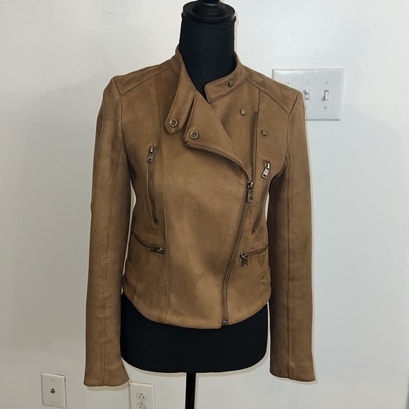 Banana Republic Jackets & Blazers - Banana Republic Women’s Brown Light-Weight Asymmetrical Zip Jacket, Sz. XS.